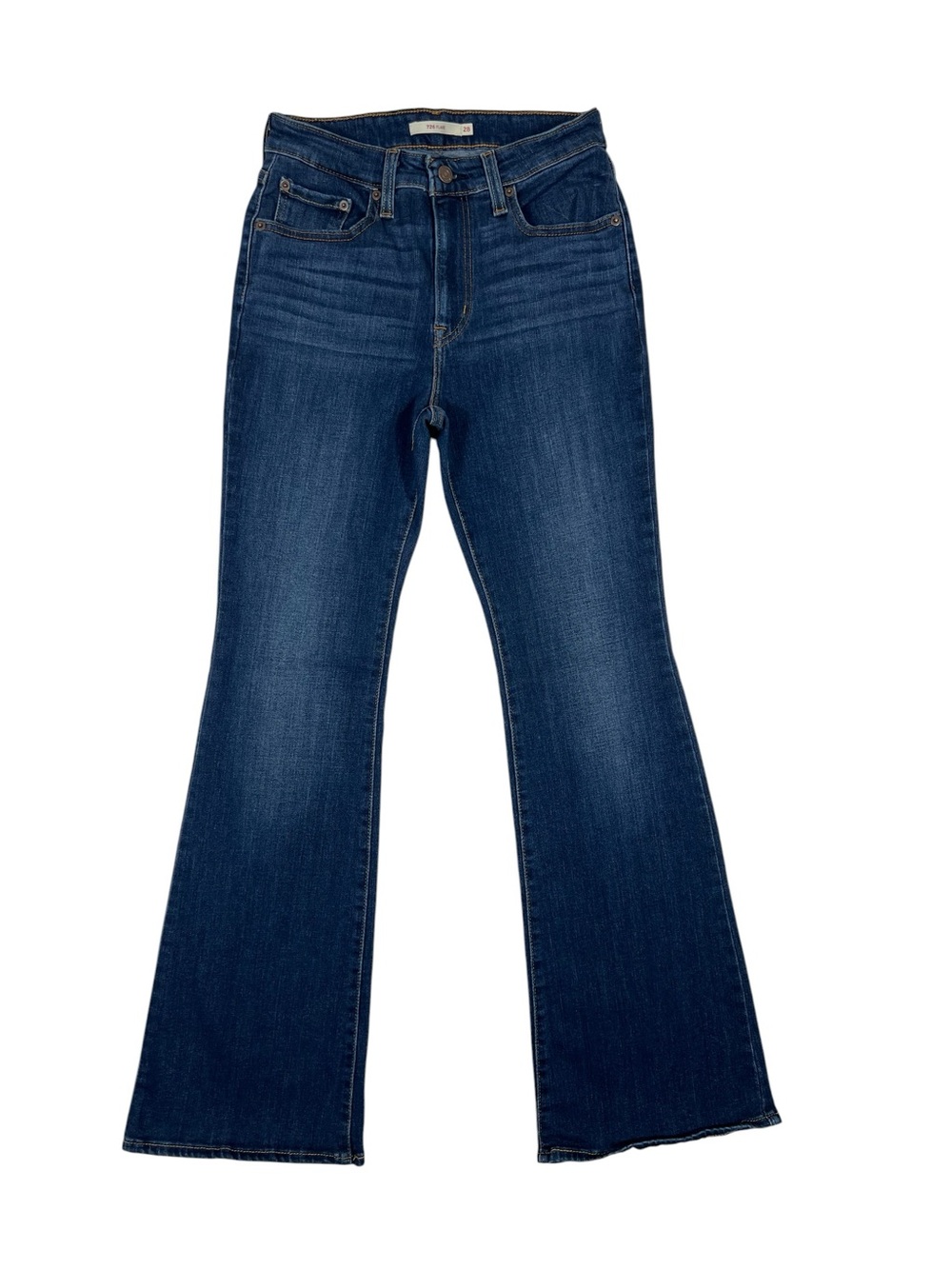 LEVIS 726 HIGH RISE FLARE JEAN DARK WASH women’s size 28x32 EUC cotton blend